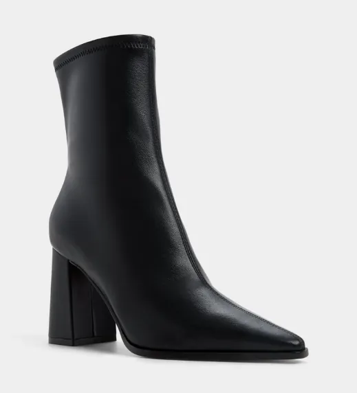 Black Leather Ankle Boots